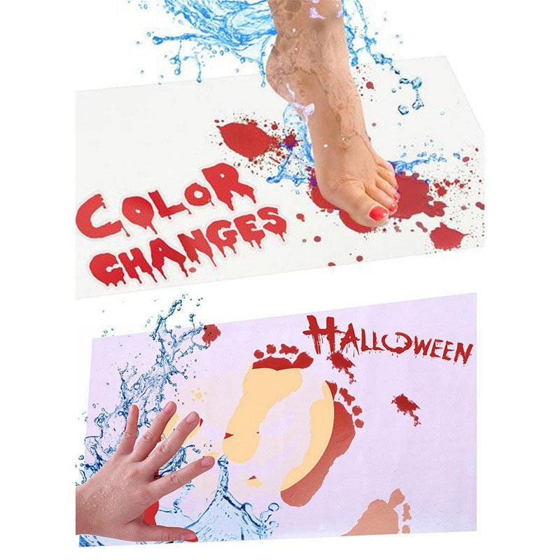 🎁Frühes Halloween Angebot🎃-Halloween Blutige Farbe wechselnde Badematte